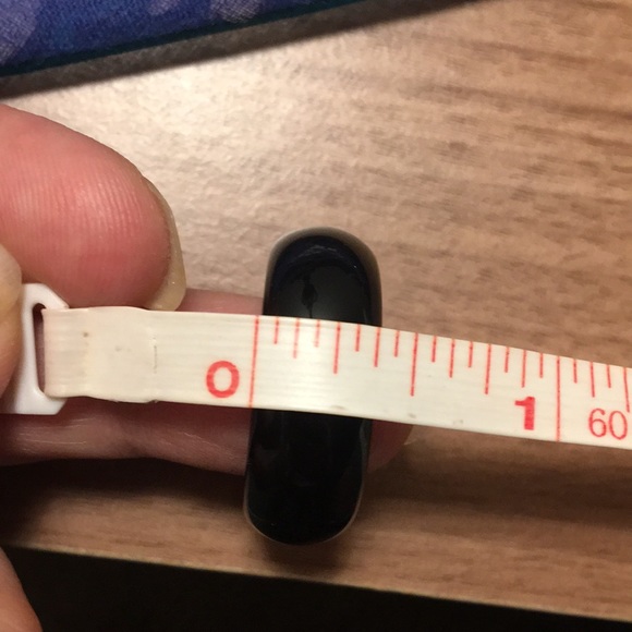 🎲TRADED🎲BLACK AGATE ring, unisex band - Picture 15 of 17